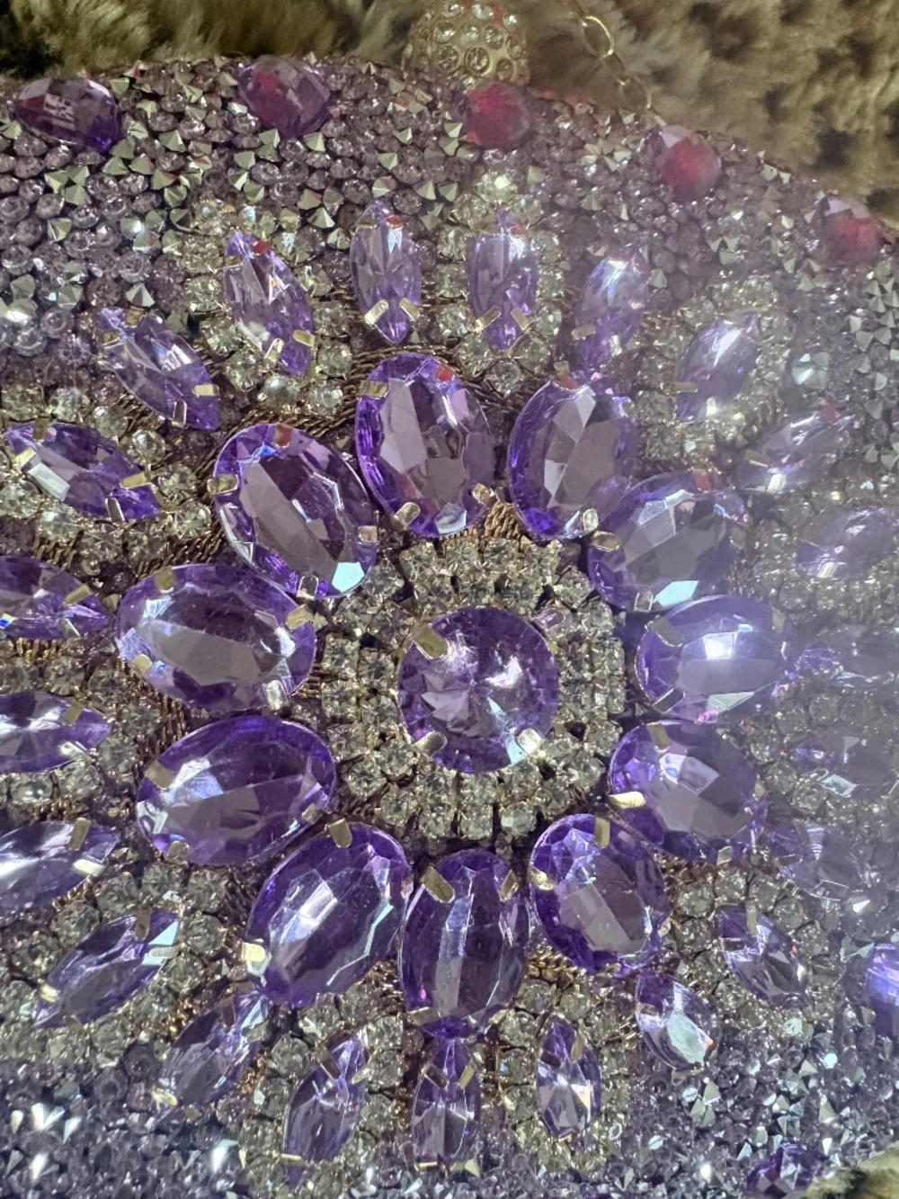 Purple Bejeweled Purse
